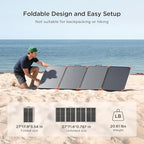 200 watt Portable Solar Panel with 20A PWM Controller,RV Essentials,19V Foldable Solar Charger for Power Station&12V Batteries,23.5% High Efficiency IP68 Waterproof 4 Kickstands for Camping RV Trip