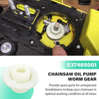 537485001 Oil Pump Worm Gear - for Ryobi Chainsaw RY40503, RY40505, RY40505VNM - 2 Pcs
