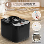 New UpgradeRed Light Collapsible Fridge Sauna Box for Relaxation,Detoxification,Portable Steam Sauna for Home with XL Steamer,16 Levels, 75”x 40”x40”，Double Doors，Larger Folding Chair, (Black)