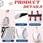 Abbylike 2 Set Baseball Goose Outfit Baseball Costume Lawn Porch Game Day Clothes for 23" Goose Outdoor Patio Yard Lawn Art Ball Celebrations Decor