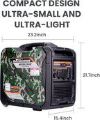 MaXpeedingrods 5500W Inverter Generator,Gas Powered, 86lbs, Electric Start, EPA Compliant, for Mobile Home Yard Garage Woodwork,Wheel & Handle Kit,RV Ready