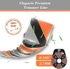 Cluparis 305-Feet Super Heavy Duty Trimmer Line .105-Inch-by-1-Pound Twist Pro Trimmer Line Bulk 3-Component Tri-Extrusion Weed Eater String with Super Line Cutter