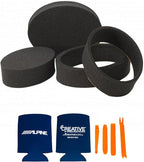 Alpine R2-S69C High-Resolution 2-Way Speaker Set / 6x9 with RKFR69 3-Piece Foam Ring Speaker Enhancement