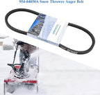 954-04050A Snow Thrower Auger Belt for MTD, Cub Cadet, Craftsman, Troy-Bilt 754-04050, 754-04050A, 954-04050, Replaces 954-04050A Belt (1/2'' x 35'' V-Belt, Kevlar Cord)