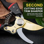 Garden Shears, Handheld Pruning Shears for Heavy Duty, Ergonomic Gardening Tools for Pruning Branches, Plants, Shrubs and Vines, Professional Sharp Garden Scissors (Japanese Garden Pruning Shears)