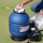 XtremepowerUS 13" Sand Filter Tank for 10000GAL Above Ground Pools 2400GPH Swimming Pool Pump Pressure Gauge