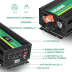 Pure Sine Wave Inverter,3000W 12V to 110V Power Inverter Converter,USB Output LCD Display for Household Home Car RV Camping Use W/Protective Cap