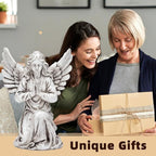 Praying Angel Garden Statue – Outdoor Kneeling Angel Figurine for Yard, Patio, Memorial Decor, Resin Sculpture, Housewarming Ornament Present