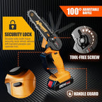 Mini Chainsaw 6-Inch with 2 Battery Powered Mini Electric Chain Saws Cordless Handheld Portable Small Power Only Cut Under 3 inch Fresh Wood