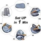 Foldable Portable Steam Sauna, Personal Sauna Tent for Home SPA with 1000w 2.2L Steamer, Folding Chair, Remote Control, Gray
