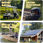 Power Queen LiFePO4 Battery 36V 100Ah, Bluetooth Lithium Battery 15000+ Cycles, Group 8D,Low Temp Protection for 36V-72V Electric Outboard Motors, Marine, Golf Cart E-Z-GO TXT, Off-Grid, Home Energy