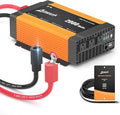 Ampeak 2000W Power Inverter with Anti-Spark Waterproof Cable Conversion Efficiency 89.37% Car Inverter 12V to 110V 3AC Outlets Dual 5V/3.1A USB Ports Modified Sine DC to AC Inverter for Vehicles