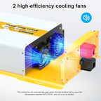XWJNE 3000W Pure Sine Wave Power Inverter 12V DC to 120V GFCI AC Converter with LCD Display and Remote for Home, RV, Truck, Off-Grid Solar Power