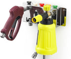 Pressure Washer Foam Cannon Holder, Power Washer Gun Snow Foam Lance 1/4" Quick Connect Tool Organizer, Wall Mounted Nozzle Tips and Wand Extension Kit Storage Rack of Car Wash Accessories