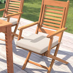 Magpie Fabrics Indoor Outdoor Waterproof Square Chair Cushion, 18" x 18" x 2.5", 2 Pack, Water Resistant Seat Cushions, for Patio Garden Office, Beige