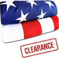 American Flag - Heavy-Duty US Flag - Embroidered Stars - Nylon USA Flag Built for Outdoors - Sewn Stripes - UV Protection - Brass Grommets (4x6 ft)