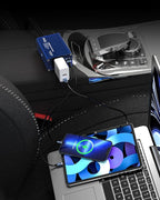 FOVAL 150W Car Power Inverter 12V DC to 110V AC Converter Vehicle Adapter Plug Outlet with 3.1A Dual USB Car Charger for Laptop Computer (Classic Blue)
