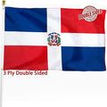 Dominican Republic Flag 3x5 ft Outdoor, Double Sided 3 Ply Heavy Duty Dominican National Country Flag, 100% Quality Polyester Dominicana Banner with Brass Grommets 4 Rows Stitches