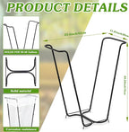 Gisafai 3 Pieces Metal Leaf Bag Holder Stand Portable Trash Bag Holder Frame Outdoor Holds 30-45 Gallons for Garden Garbage Lawn Yard Camping Leaves