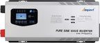 Ampinvt 5000W Peak 15000watts Pure Sine Wave Power Inverter 24V DC to 120/240V AC Split Phase with Battery AC Charger,Off Grid Low Frequency Solar Inverter for Home