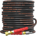 5/16" Pressure Washer Hose 75 FT×3/8 Inch 4500psi for Cold and Hot Water Max 140°F With 3/8 Inch Quick Connect Kink Resistant High Tensile Wire Braided