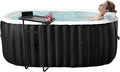 75" X 47" X 25" Hottub, 1-2 Person Inflatable Hot Tub, Portable Blow Up Hot Tub with Side Table, Oval Portable Outdoor Spa with 100 Bubble Jets and Heater Pump, Filter