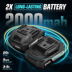 DNA MOTORING Mini Chainsaw, 6 Inch Electric Chainsaw Cordless Handheld Chainsaw with 2 20V 2000mAh Batteries, Small Chainsaw Electric Saw for Tree Trimming, Wood Cutting, Blue, TOOLS-00727-BL