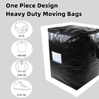 3 Pack Extra Large 91L Heavy Duty Moving Bags – Waterproof Foldable Storage Totes with Reinforced Handles for Clothes, Blankets, Bedding, Pillows, Toys & Christmas Decorations