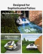 Mammotion YUKA Mini 500H Robotic Lawn Mower with Replacement Blades, Reception 0.12 Acre,Max. 0.25 Acre, UltraSense AI Vision & RTK Auto-Mapping, 50% Slope, Cutting Height 2''~3.5'', 15 Mowing Zones