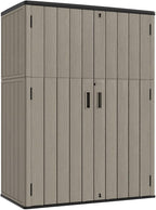 KINYING Plastic Shelving for 37 Cu.ft Horizontal Shed and 57 Cu.ft Vertical Shed, One Shelf with 2 Hooks On The Package, 25.5 in * 13 in, Easy Assembly