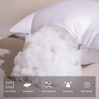 16 x 16 Outdoor Pillow Inserts Set of 2 Waterproof Square Support White Decorative Throw Pillow Inserts for Couch Sofa Beds Small Patio Furniture Cushions