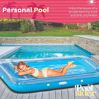 Premium Inflatable Tanning Pool Lounger | Inflatable Tanning Bed for Adults - 4 in 1 Multipurpose Suntan Tub | Pool Floats Adults, Inflatable Pool Float | Tanning Float - Sunbathing Pool Raft