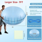 7ft Pool Pillows for Above Ground Pools, Heavy Duty Swimming Pool Air Pillow 0.3mm Thickened Pool Closing Winter Kit Pool Cover Float Balloon with String Repair Tape for Winterizing Ice Equalizer