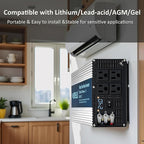 WZRELB 5000W Pure Sine Wave Inverter 24V DC to 110V 120V AC Power Converter with LED Display, Hardwire Terminal,Off-Grid Portable Power Inverter with 4 AC Outlets for Home, RV, Truck, Camping