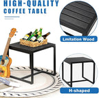 3 Pieces Outdoor Patio Set -Wicker Rattan Chair Conversation Set with Glass Table for Poolside Yard Rocking Chair Set for Bistro Garden Front Porch All Weather Patio Furniture Set