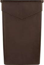 Carlisle FoodService Products 34202369 TrimLine Rectangle Waste Container Trash Can Only, 23 Gallon, Dark Brown