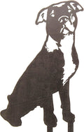 Corten Steel American Pit Bull Terrier Dog Silhouette Yard Stake (Small)