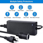 AC to DC Converter, 100V ~ 240V to 12V 10A 120W, Car Cigarette Lighter Socket AC/DC Power Supply Adapter Transformer for Tire Inflator, Car Refrigerator, Car Vacuum Cleaner, and Other Car Devices