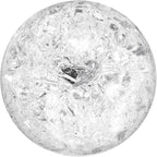 uxcell 50mm/2" Crystal Sphere Ball Ice Cracked Glass Solid Decorative Sphere Crystal Ball Prop Ornament for Feng Shui Divination Fortune Telling Tabletop Fountain Decoration, Clear