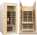 1 Person Infrared Sauna, Home Sauna, Hemlock Wood Far Infrared Sauna, 1,200watt, Low EMF FAR Infrared with Bluetooth, LCD, LED Lights, for Home Indoor
