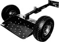 Jungle Jim's Jungle Wheels Lawn Mower Sulky – Black Edition – Stand-On Two-Wheel Sulky for Walk-Behind Mowers – Folding Trailer Hook Up – 10" Wheels – 2-Year Weld Warranty