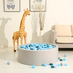 GOGOSO Ball Pit Balls Stars Moon Shapes Plastic Pitballs for Toddler Play Tent Baby Photo Props Kids Pool Water Toys Kiddie Pool Party Decor,Gradient Blue, 100pcs