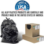 Aluf Plastics - RL-3036XH 20-30 Gallon Trash Can Liners (400 Count) - 30" x 36" - Thick 1.5 MIL Equivalent Black Trash Bags for Bathroom, Kitchen, Office, Industrial, Commercial, Recycling and More