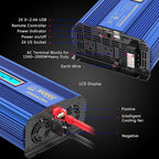 Power Inverter 2000w DC 12V to AC 120V ETL UL458 Modified Sine Wave Inverter with LCD Display Remote Control 2 AC Outlets 1 hardwire Terminal Dual 2.4A USB Ports for Car RV Truck Boat by VOLTWORKS