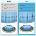 2pcs Pool Pillows for Above Ground Pools, 4ft Dia Heavy Duty Swimming Pool Air Pillow 0.4mm Thick Pool Closing Winter Kit Pool Cover Float Balloon with String Repair Tape for Winterizing Ice Equalizer