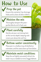 Gardenera Sphagnum Moss Potting Mix for Carnivorous Plants, Moss and Perlite Blend for Potting Venus Fly Traps, Sarracenia, Pitcher Plants - 75% Sphagnum Moss + 25% Perlite - Made in USA - 2 Quart