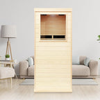 Saunas 909Mini Far Infrared Sauna, Indoor Dry Sauna (Hemlock Wood, 1 Person Mini Size Left Door)