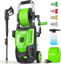 4800 PSI Pressure Cleaner- 4.0 GPM High Power Cleaner with 33FT Hose Reel M22-14mm, 4 Nozzles and Foam Cannon, for Home, Cars, Fences, Patio, 2025 Upgraded (Green)