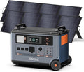 OSCAL PowerMax 6000 Solar Generator with 2x200W Solar Panel, 120V/240V 3600Wh Power Station 6000W AC Outlets (7200W Peak), 2200W AC Charging/2400W Solar Charging, Emergency for Home, Battery Backup