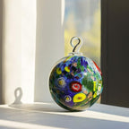 QFkris 4" Hand-Blown Glass Ornaments Glass Christmas Ornaments Friendship Balls for Christmas Tree Hanging Gardens Window Outdoor Gazing Ball Witch Balls for Women